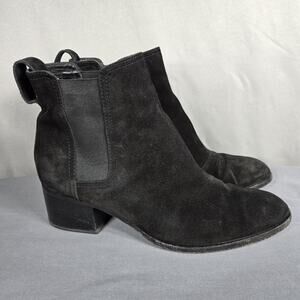 Rag & Bone Black Suede Chelsea Ankle Boots Womens EU 38 US 7.5 8 Block Heel-8